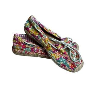 Sperry Top-Sider Katama Floral Espadrille Boat Shoes Women's 7